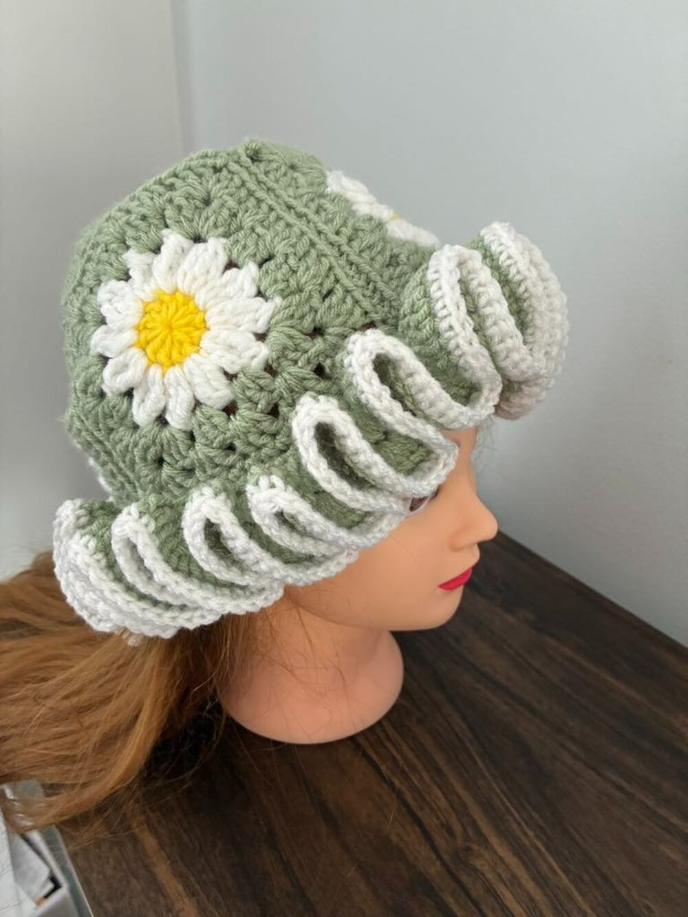 Handmade crochet ruffle hats NEW